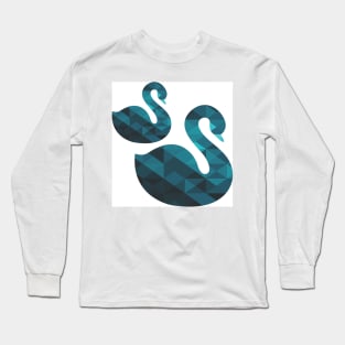 blue diamond swan Long Sleeve T-Shirt